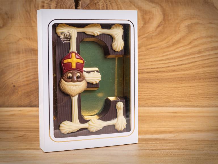 Handgemaakte Alfabet Chocoladeletter E Puur