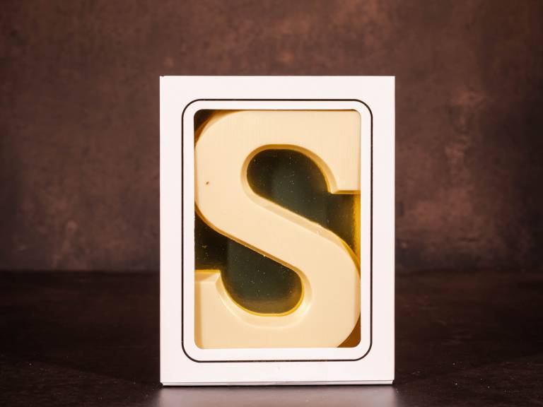 Standaard Chocoladeletter S - Wit - 135 gram