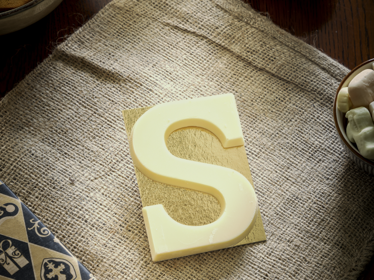 Kleine Chocoladeletter S - Wit - 75 gram