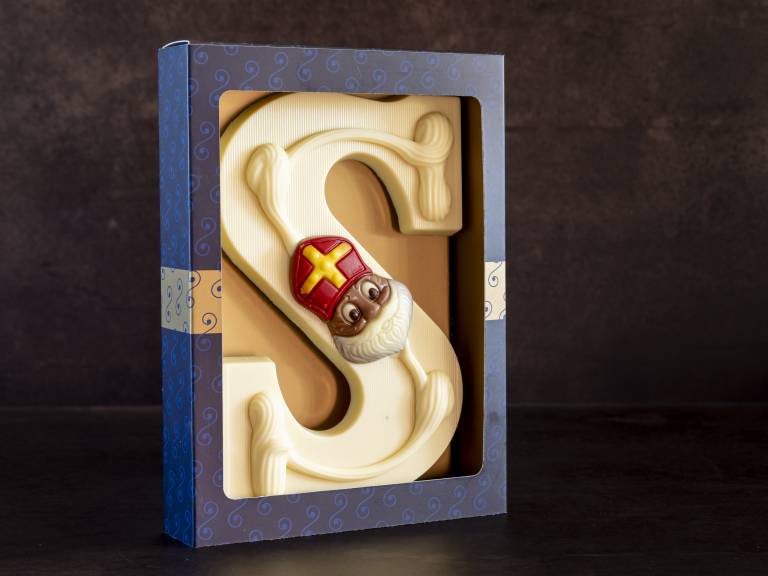 Luxe Chocoladeletters S 190 gram wit