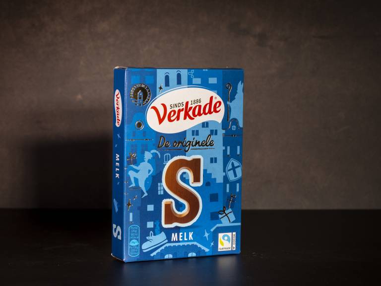 Verkade Chocoladeletter S melk 65gr.