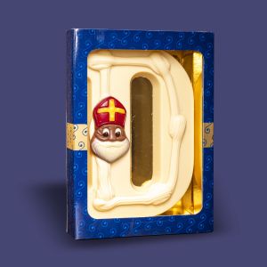 Luxe Chocoladeletter Wit D