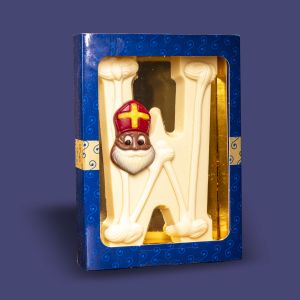 Luxe Chocoladeletter Wit W